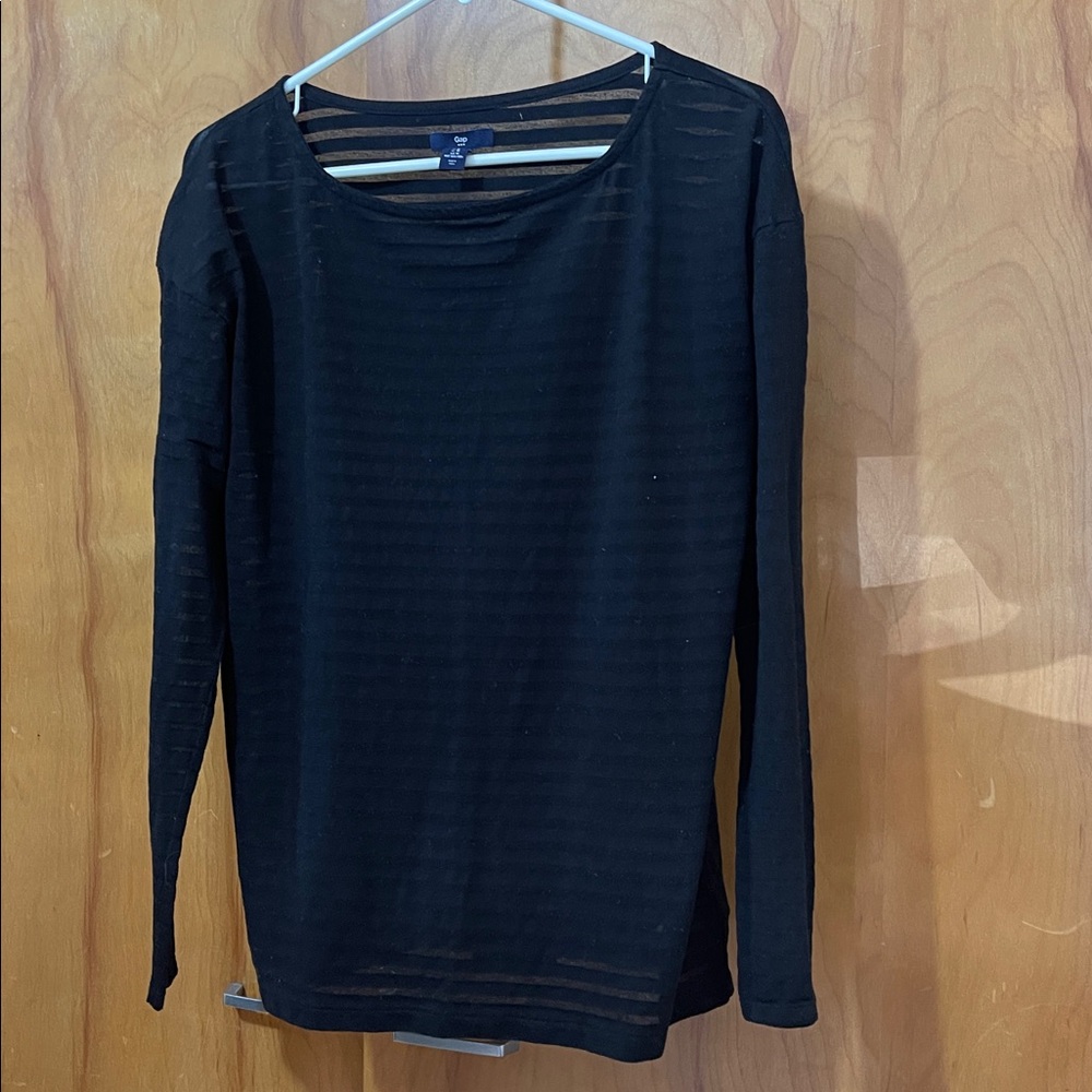 GAP Black Striped Top